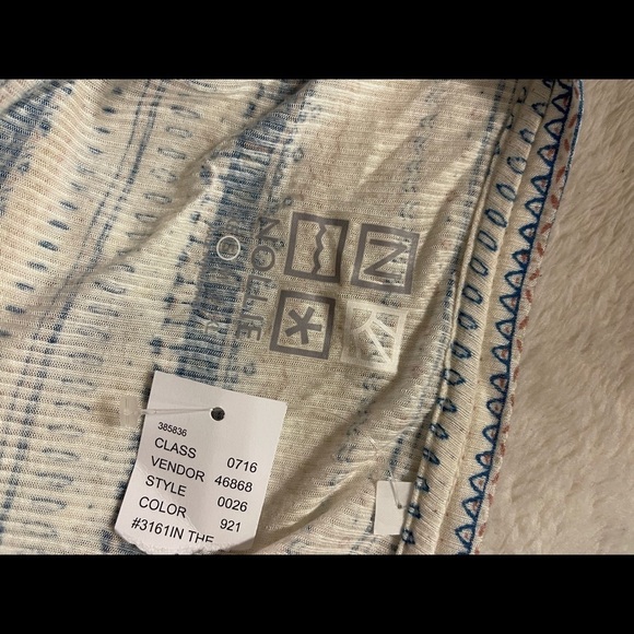 Nollie NWT Small Ribbed Henley Striped Long Sleeve - Picture 7 of 8